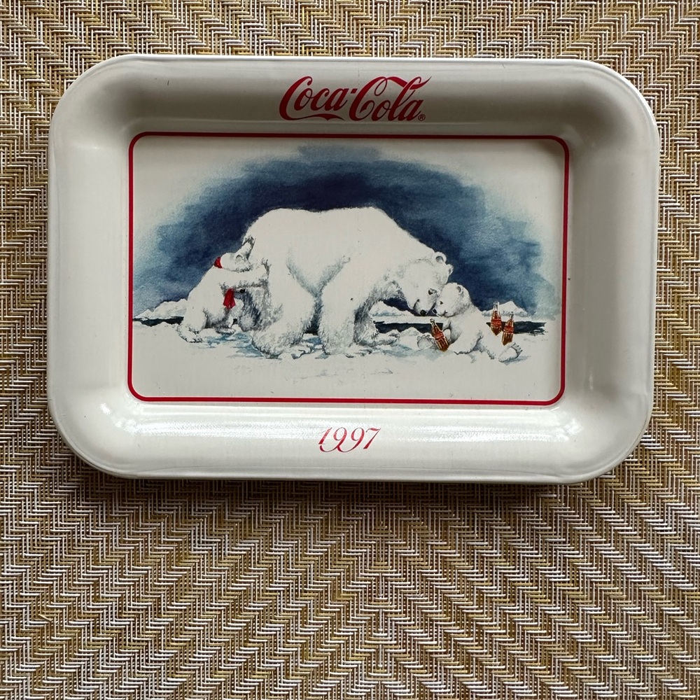 Coca-Cola Brand Tray with Olive and Black Design